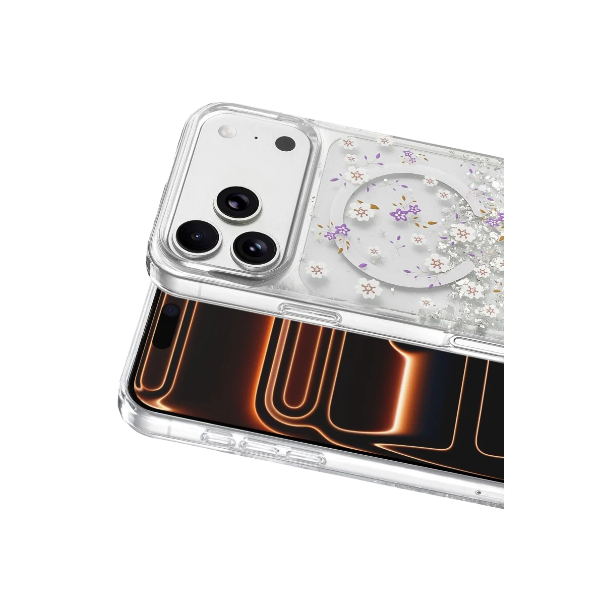 Onegif Apple İphone 17 Pro Max sk Simli Magsafe Kapak - Desen 2 görsel 2