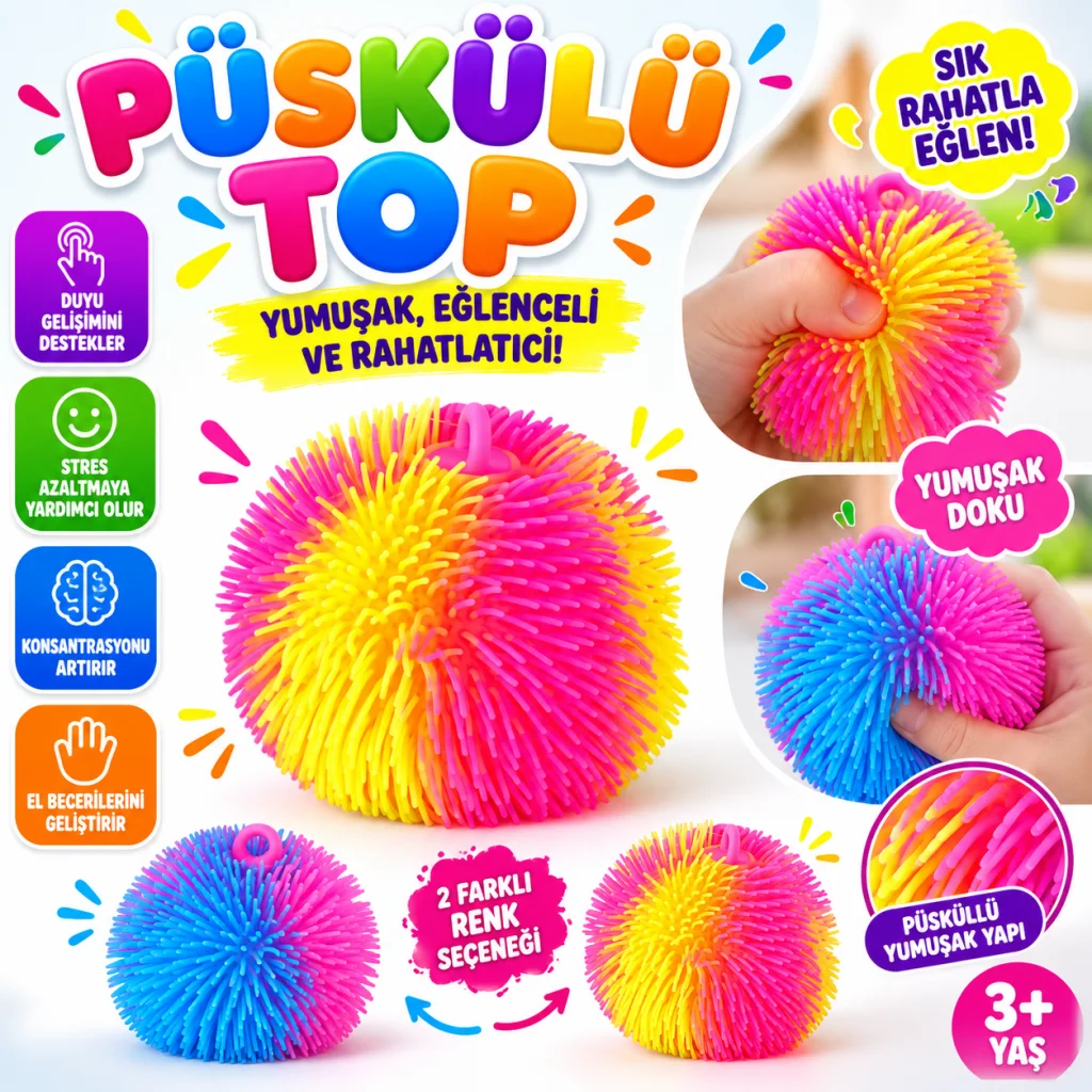 6549 Püsküllü Top Işıksız A61 görsel 3