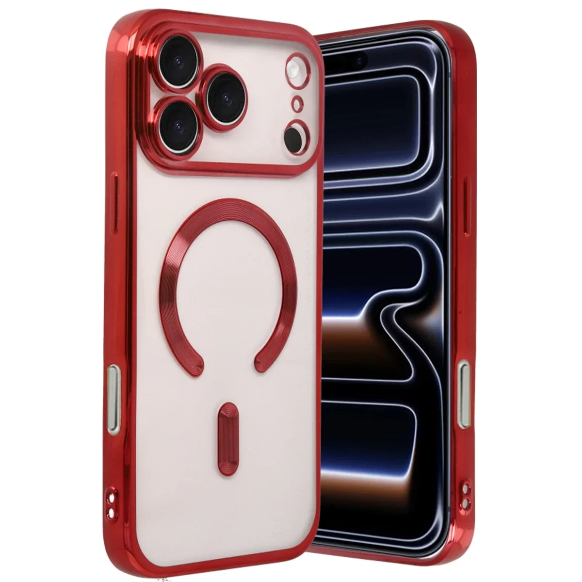 Apple iPhone 17 Pro Max Kross Magneticsafe Kapak - Kırmızı