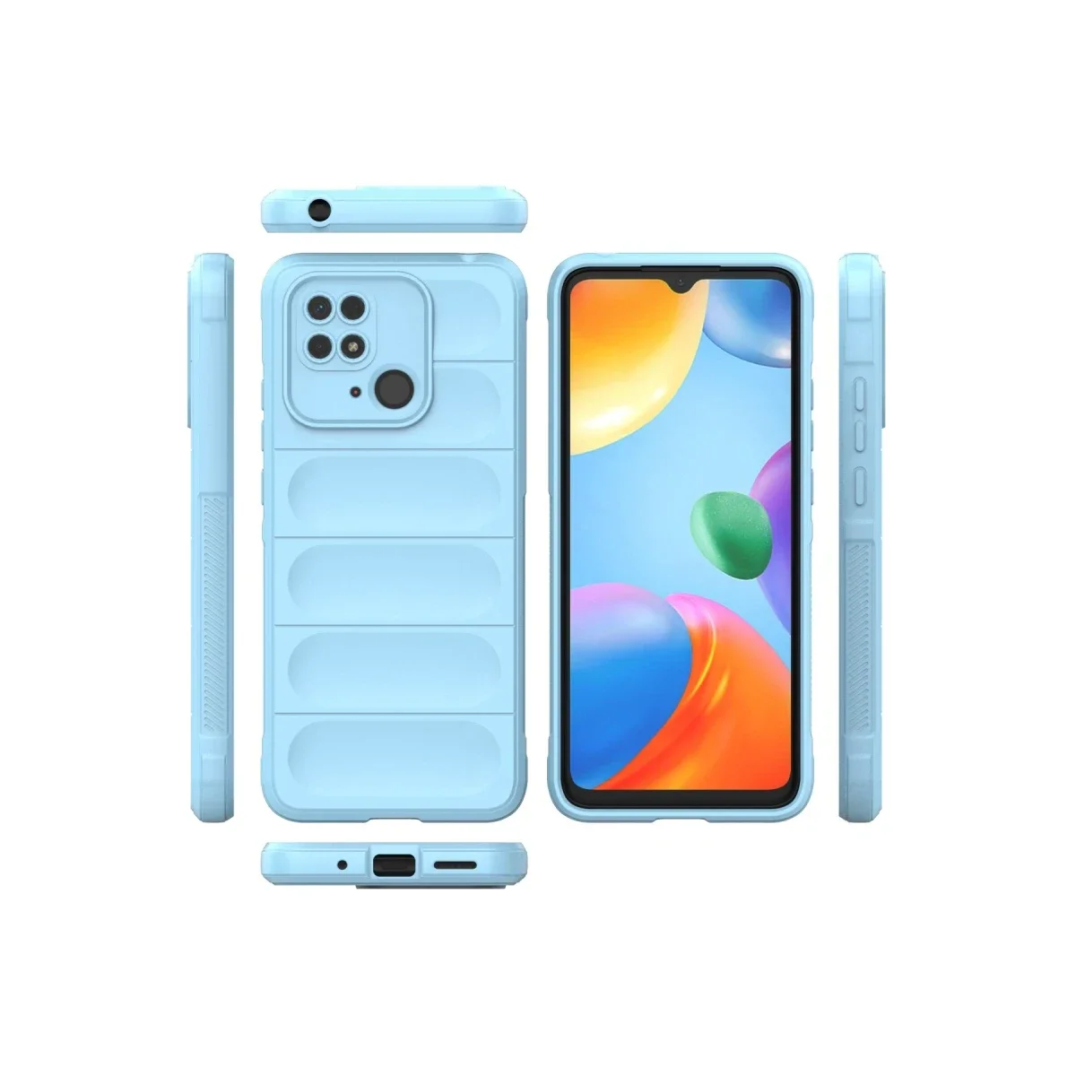 Xiaomi Redmi 10C Kılıf Optimum Silikon - Sky Blue görsel 3