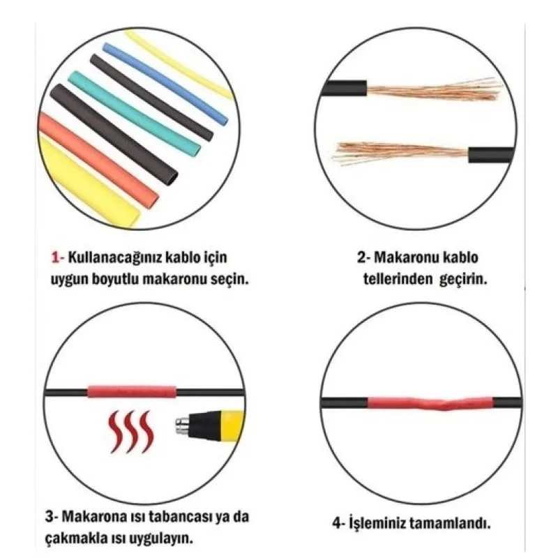 Kablo Koruyucu Makaron Seti 560 Parça görsel 4