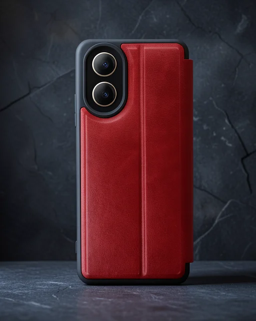 Oppo A38 Kılıf Flip Cover - Kırmızı