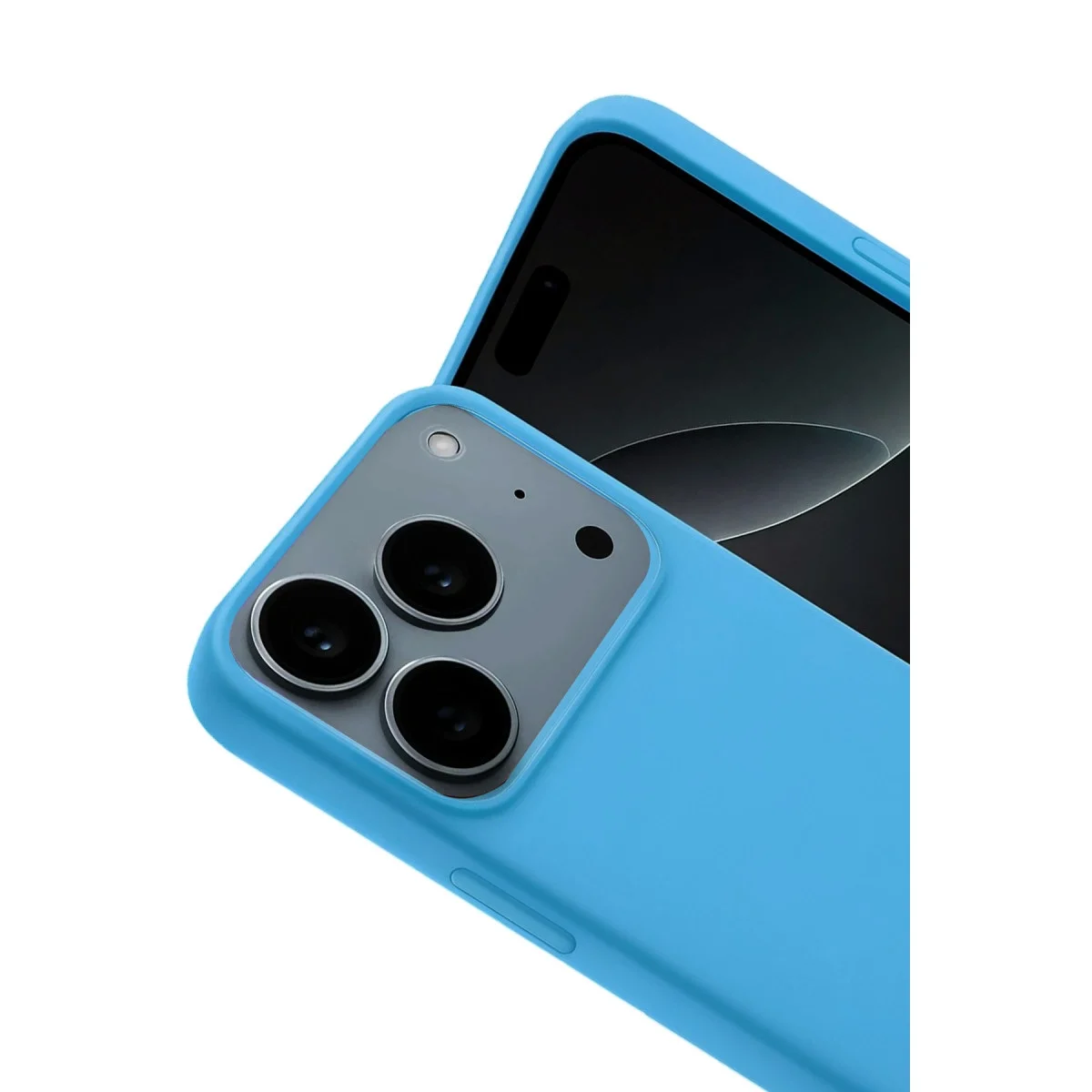 Apple İphone 17 Pro Max Nano İçi Kadife Silikon - Mavi görsel 3