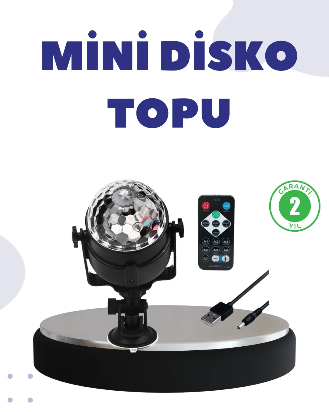 Ses Duyarlı ni Disko Küre Lamba