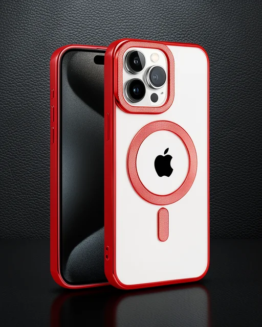Apple İphone 14 Pro Kılıf Kronos Magsafe Kapak - Kırmızı