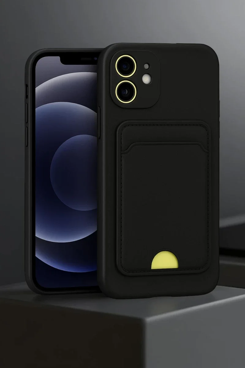 Apple iPhone 11 Kılıf Kelvin Kartvizitli Silikon - Lacivert görsel 2