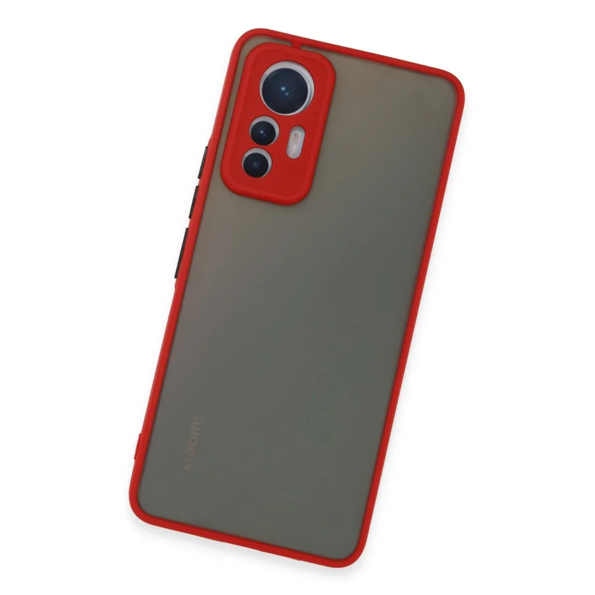 Xiaomi Mi 12 Lite Kılıf Montreal Silikon Kapak - Kırmızı görsel 3