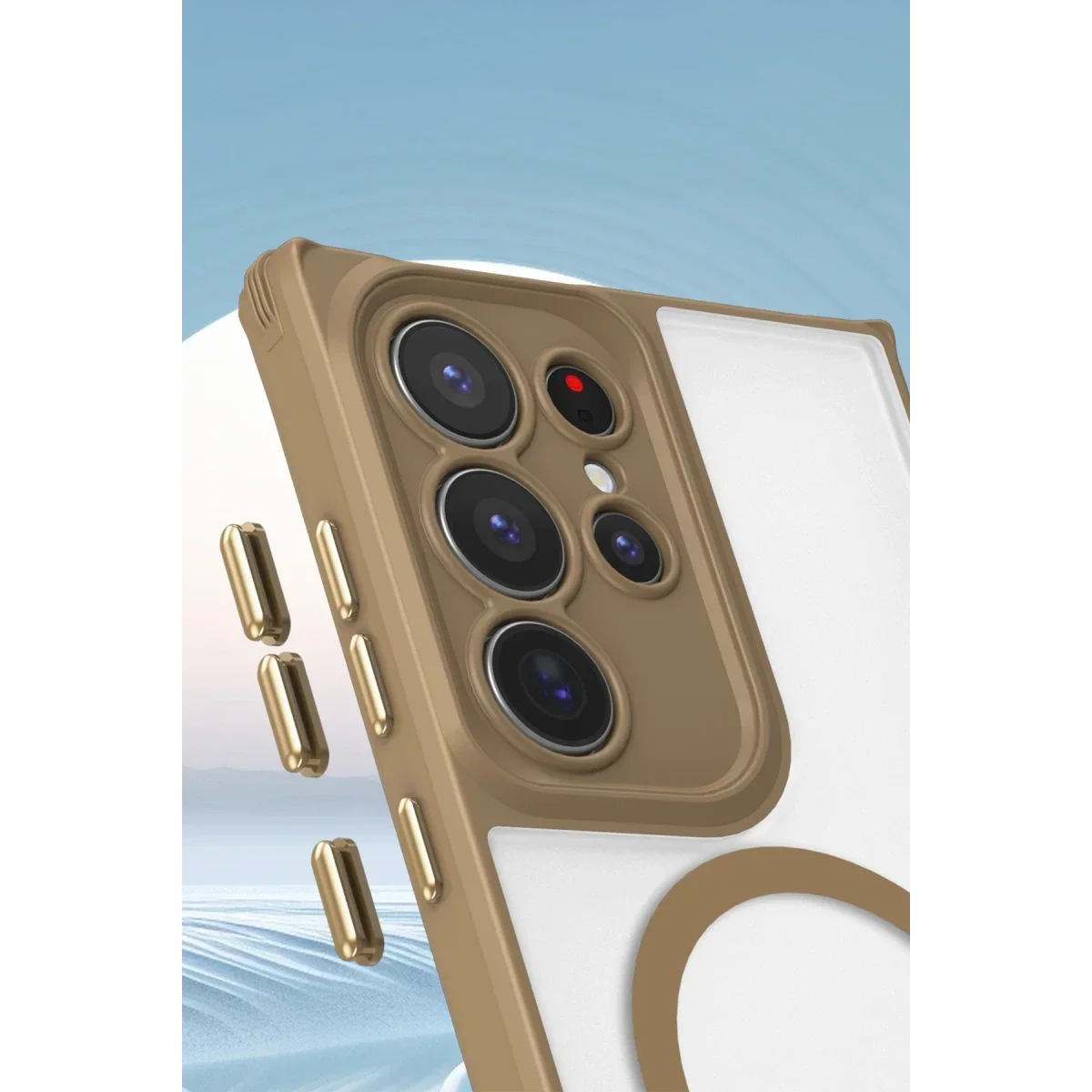 Samsung Galaxy S25 Ultra Kılıf Enka Magsafe Silikon Kılıf - Şeffaf görsel 2