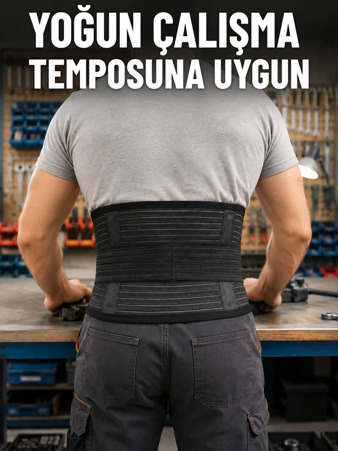 Bel Destek Korsesi Çift Sıkma Bantlı Ayarlanabilir Elastik Bel Kemeri