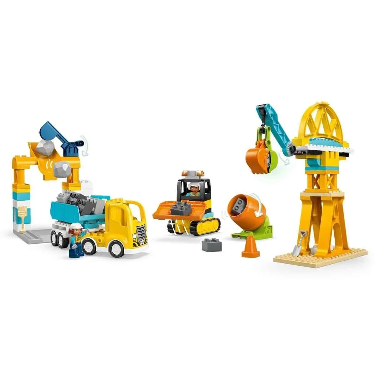10476 Lego Duplo İnşaat Sahası ve Araçları 84 parça +3 yaş görsel 3
