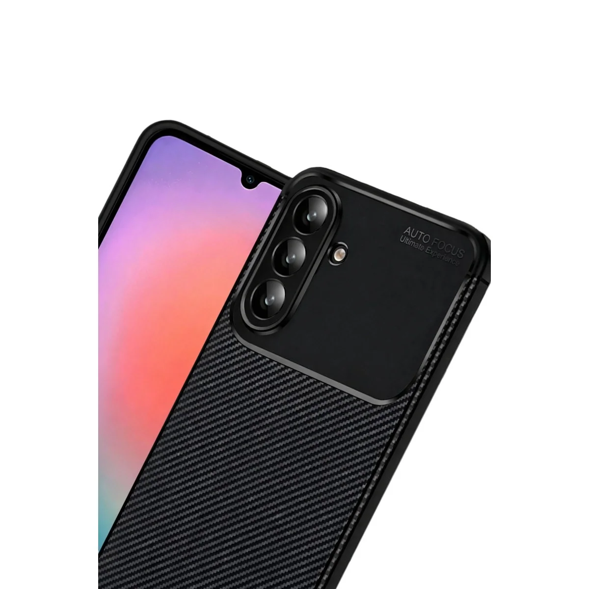 Samsung Galaxy A37 5g Auto Focus Karbon Kapak - Siyah görsel 2