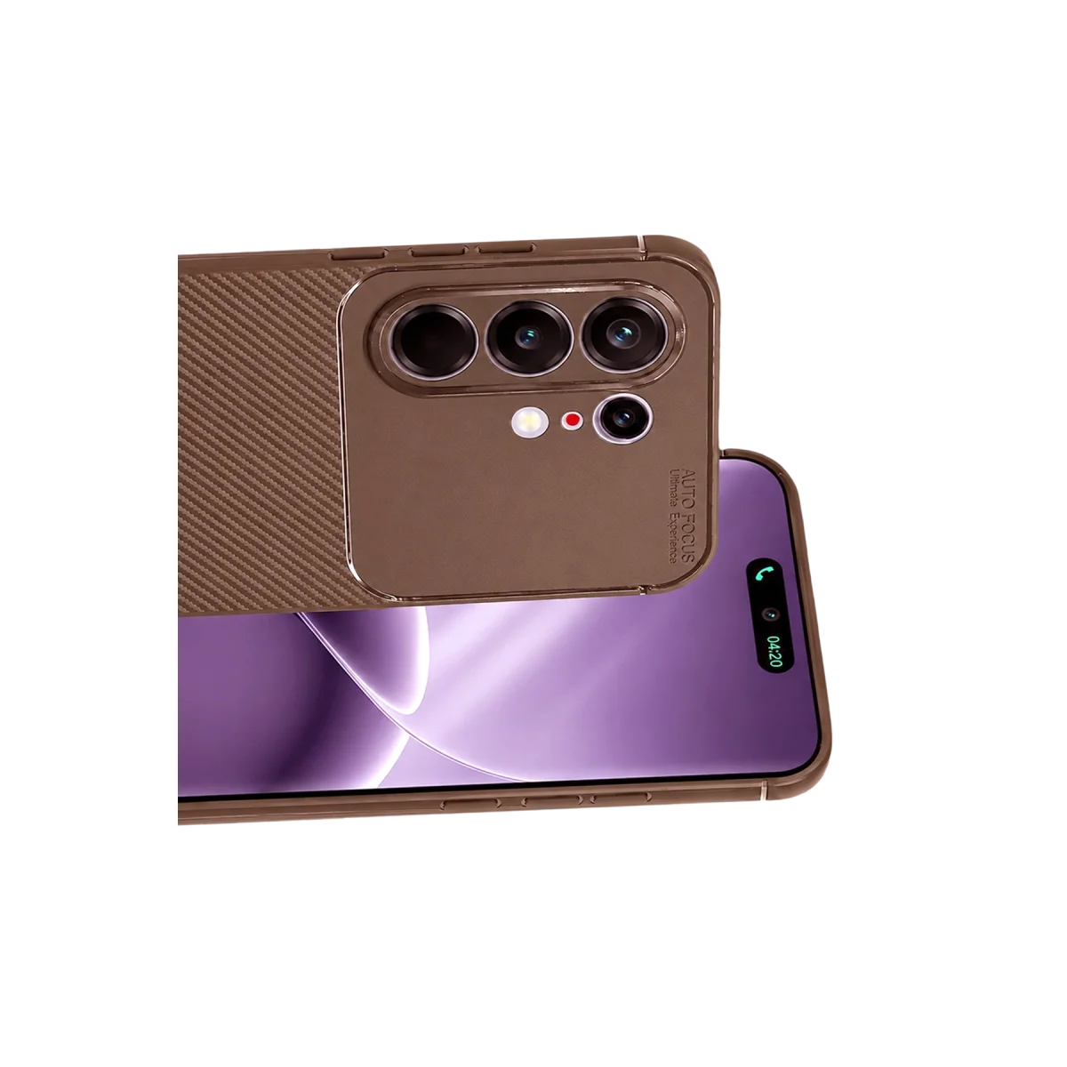 Tecno Camon 50 Pro 5G Auto Focus Karbon Kapak - Kahverengi görsel 2