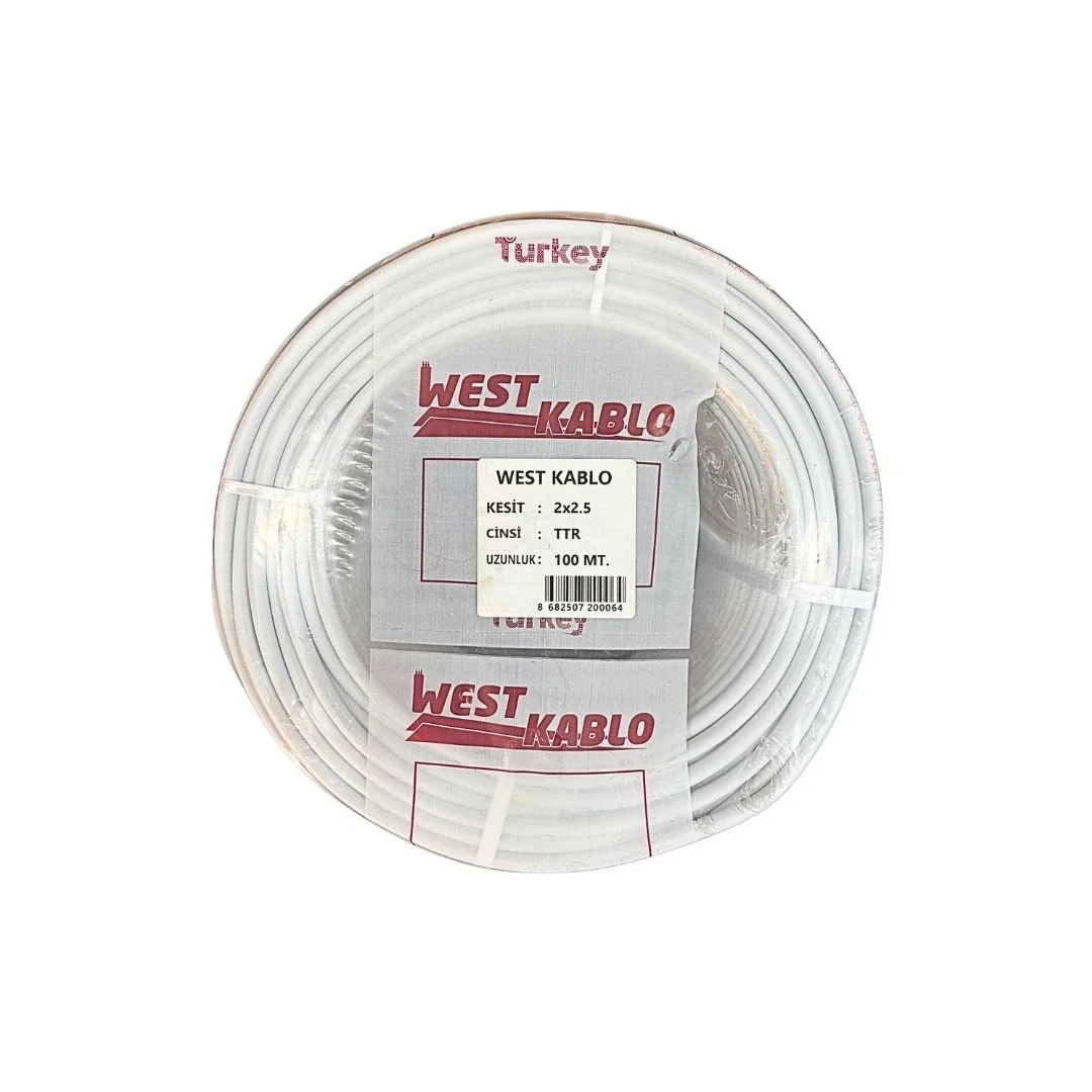 2x2,5 mm Ttr Elektrik Kablosu 100 Metre görsel 2