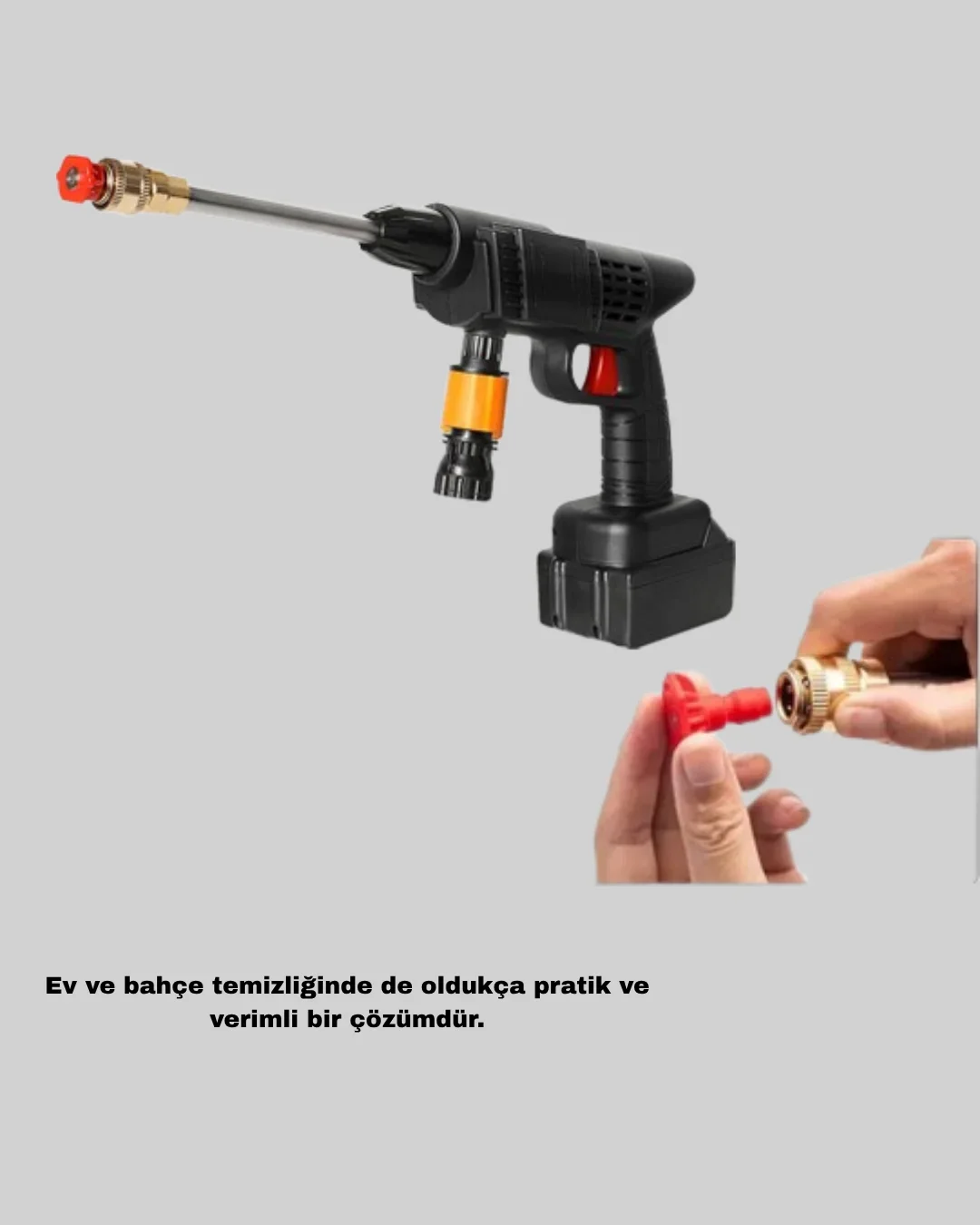 Taşınabilir Akülü Araba Yıkama Makinesi 1.7 MPa Basınçlı ve Ergonomik Tasarımlı görsel 5