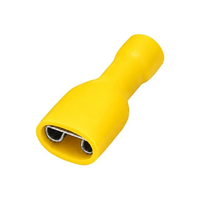 PM-39073 4-6mm2 Kesit 24x10x7,5mm Soket Sarı İzoleli Kablo Pabucu (100’lü Paket)