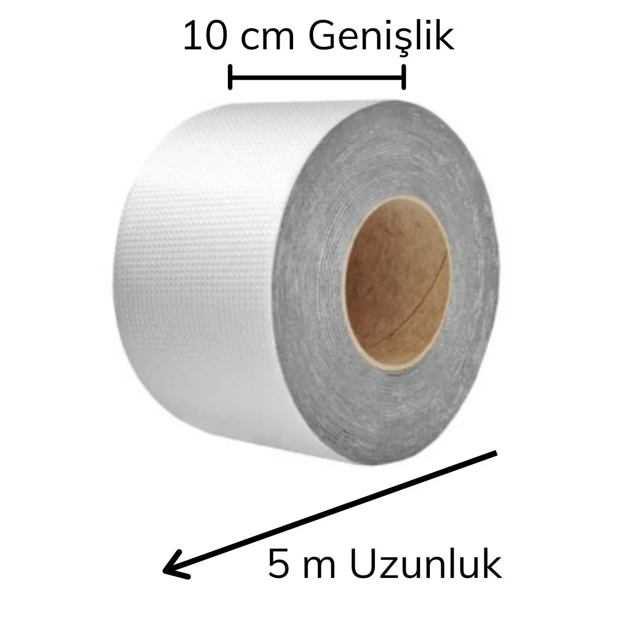 Buffer Yüksek Sıcaklık Dayanan Su Geçirmez Çatı Boru Duvar Çatlak Yapışkan Çamur Bant Folyo 5 mt x 10 cm görsel 3
