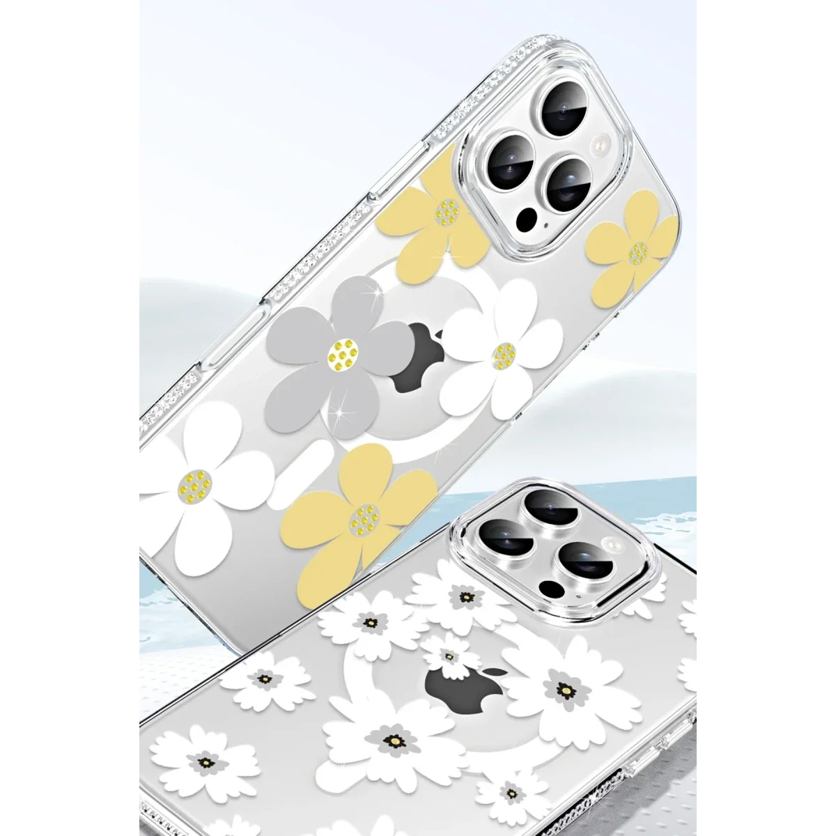 Joko Apple iPhone 14 Pro Max Floral Magsafe Kapak - Beyaz görsel 2