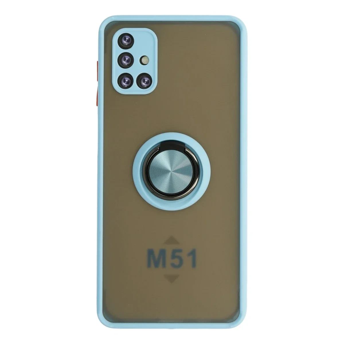 Samsung Galaxy M51 Kılıf Montreal Yüzüklü Silikon Kapak - Buz Mavi