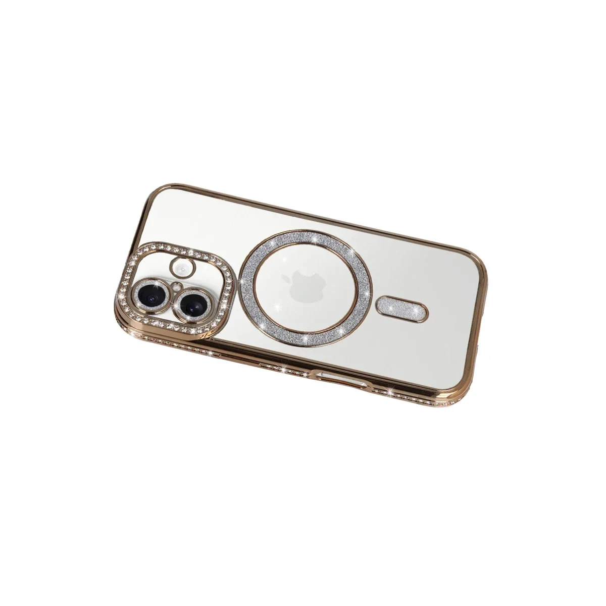 Apple iPhone 17 Joke Simli Magneticsafe Kılıf - Gold görsel 3
