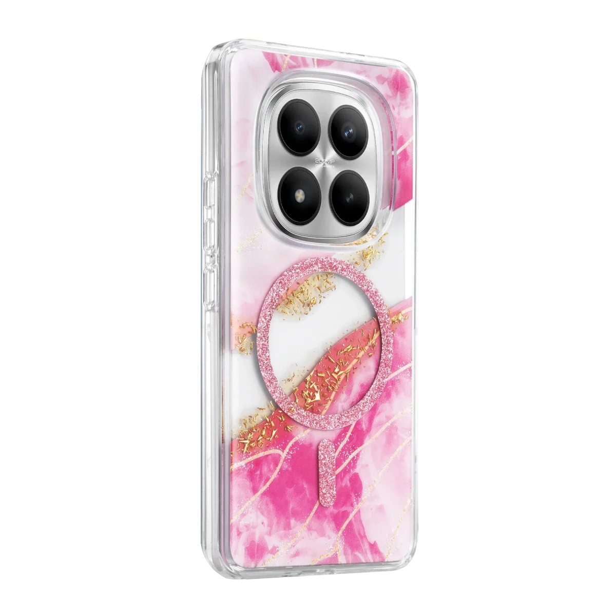 Onegif Xiao Red Note 15 Pro 5g Lotus Simli Magsafe Kapak - Pembe görsel 2