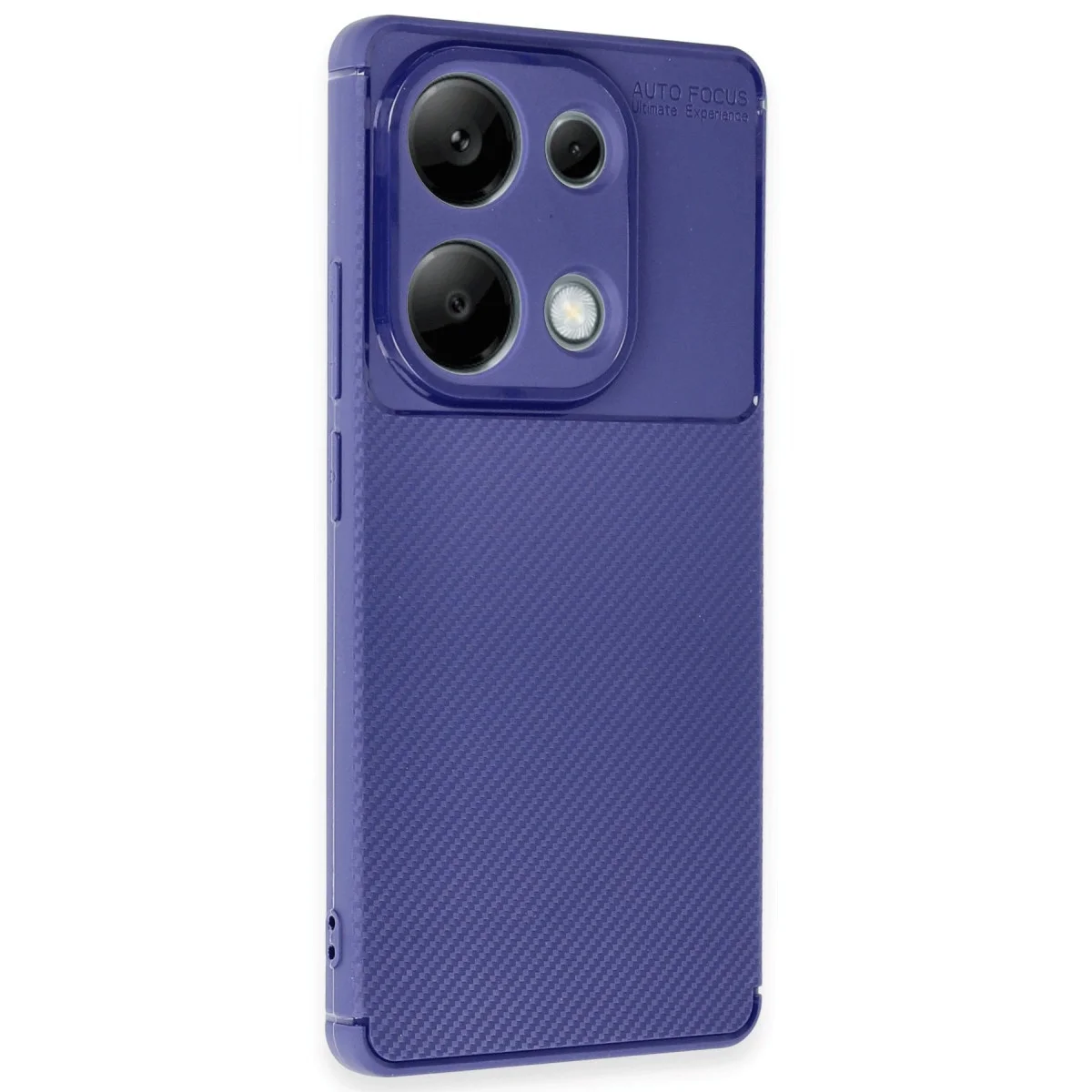Xiao Red Note 13 Pro 4g Kılıf Auto Focus Karbon Kapak - Lacivert görsel 2