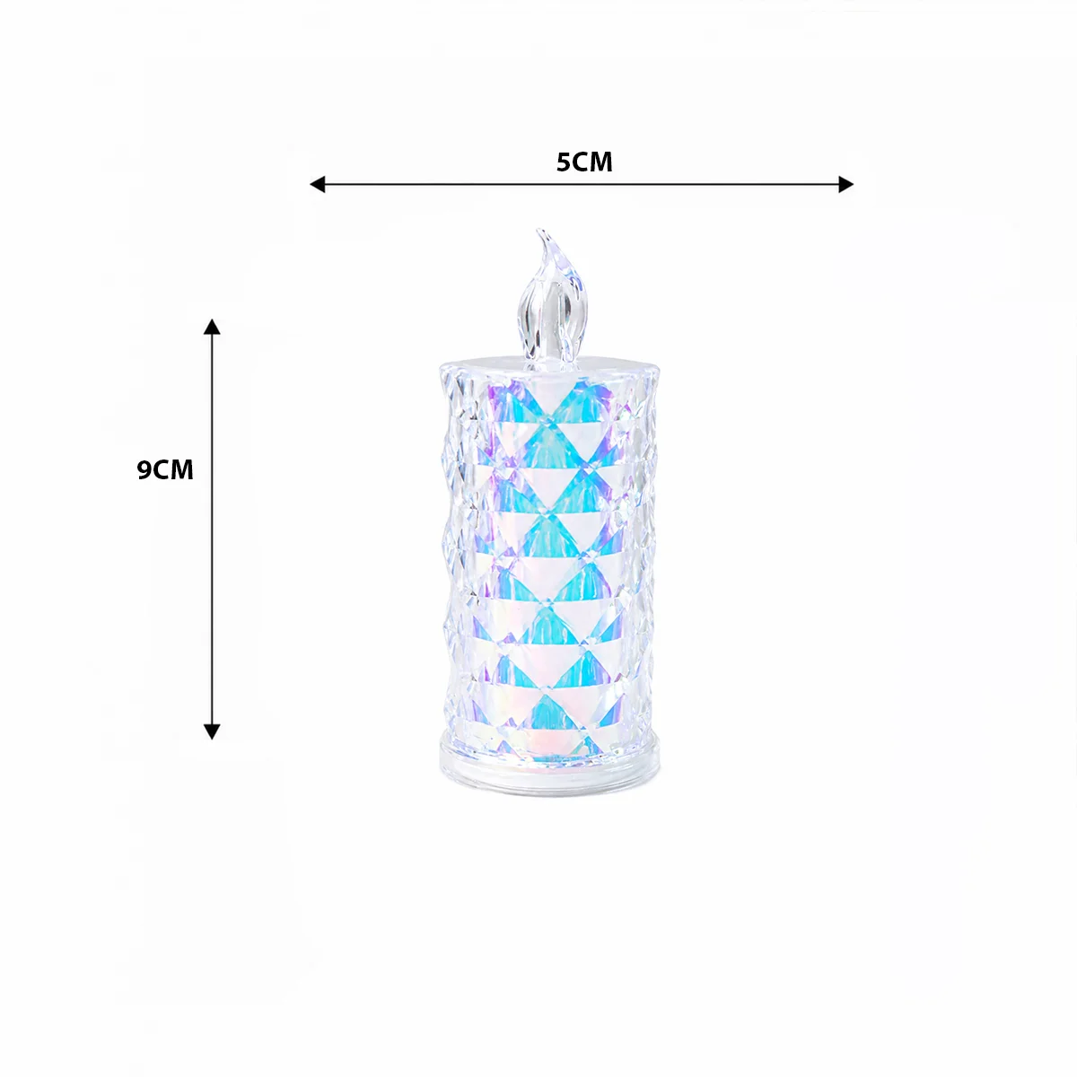 LED mum kristal plastik küçük boy pilli