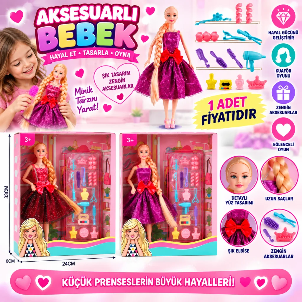 2978-4 AKSESUARLI BEBEK OYUNCAK BEBEK (adet fiyatıdır) görsel 2