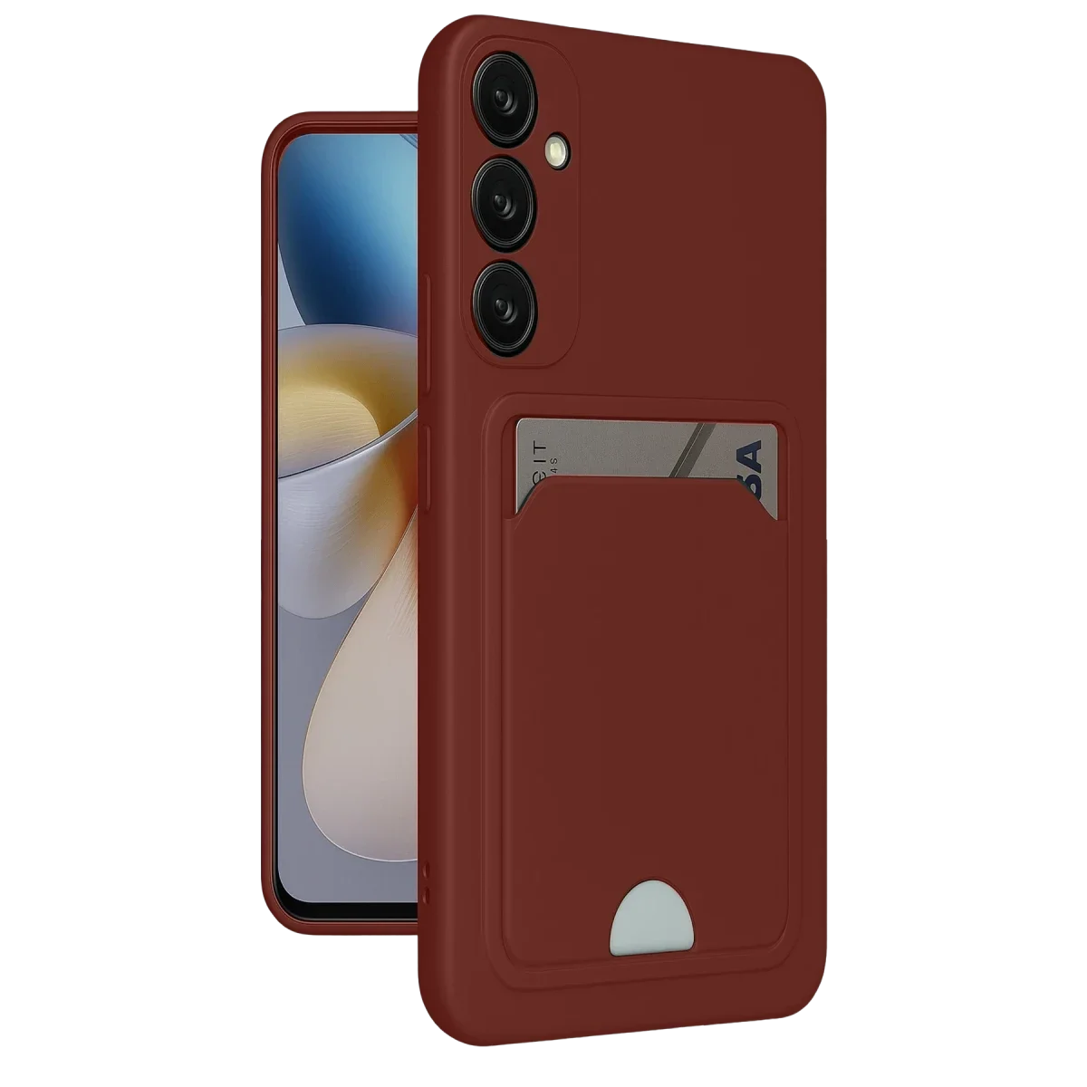 Samsung Galaxy A26 Kılıf Kelvin Kartvizitli Silikon - Bordo