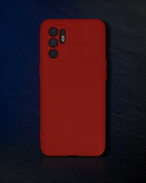 Oppo Reno 6 Kılıf Nano İçi Kadife Silikon - Kırmızı