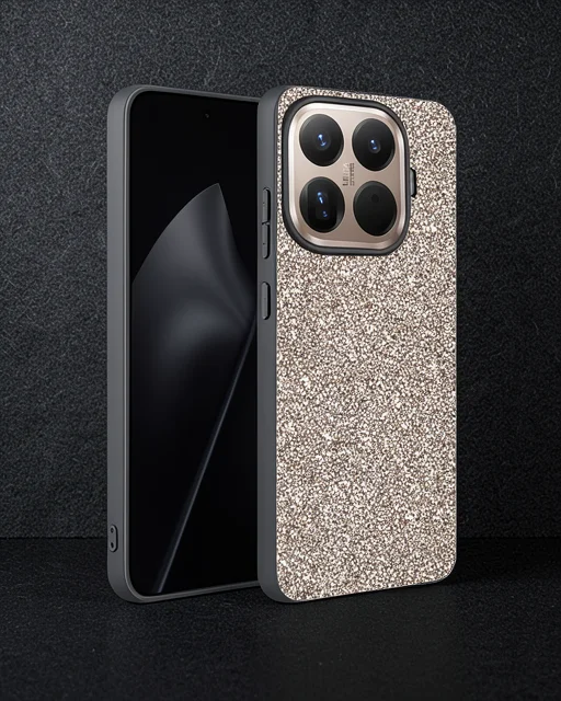 Onegif Xiaomi Mi 15t Pro Bright Simli Kapak - Gümüş