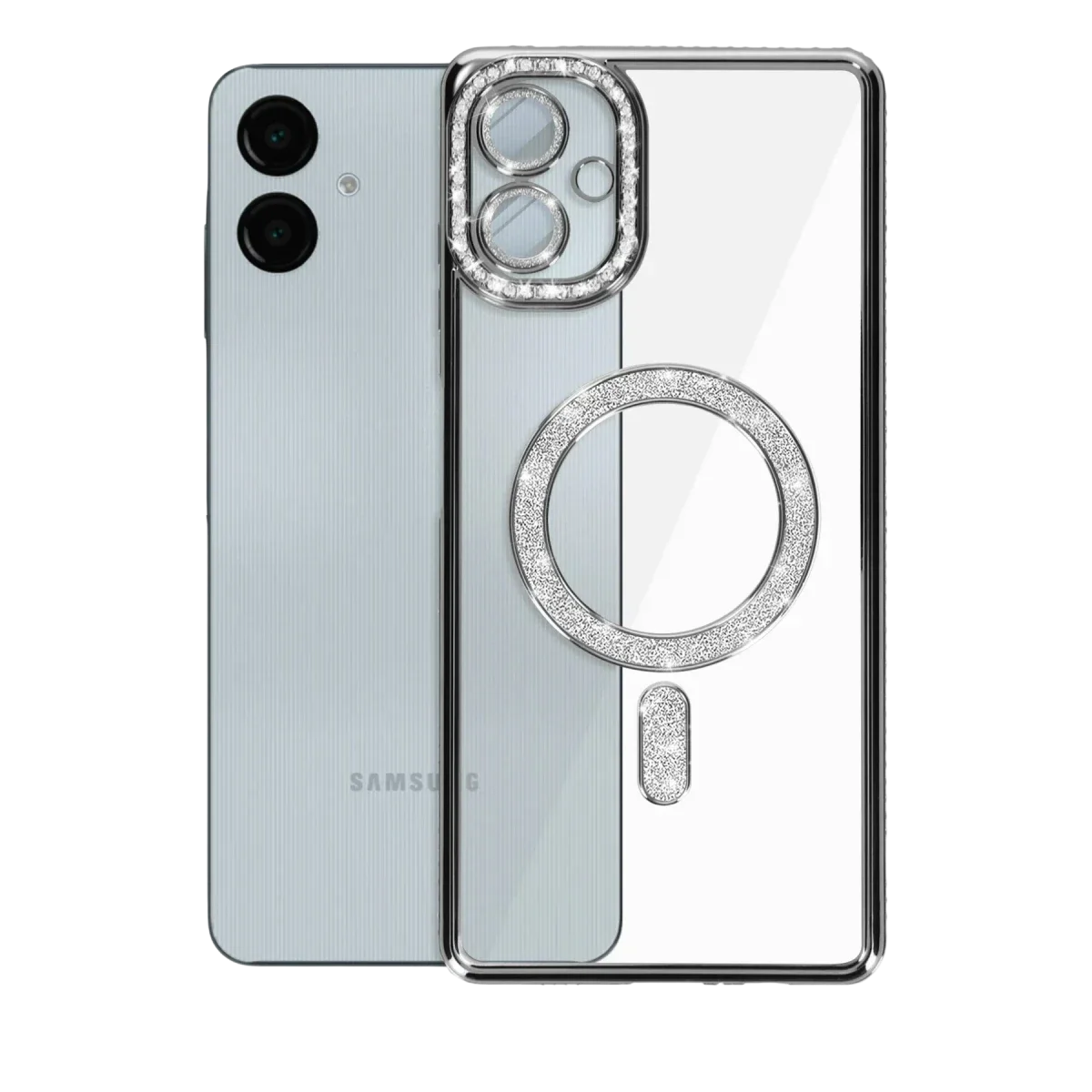 Samsung Galaxy A06 Joke Simli Magneticsafe Kılıf - Siyah görsel 6