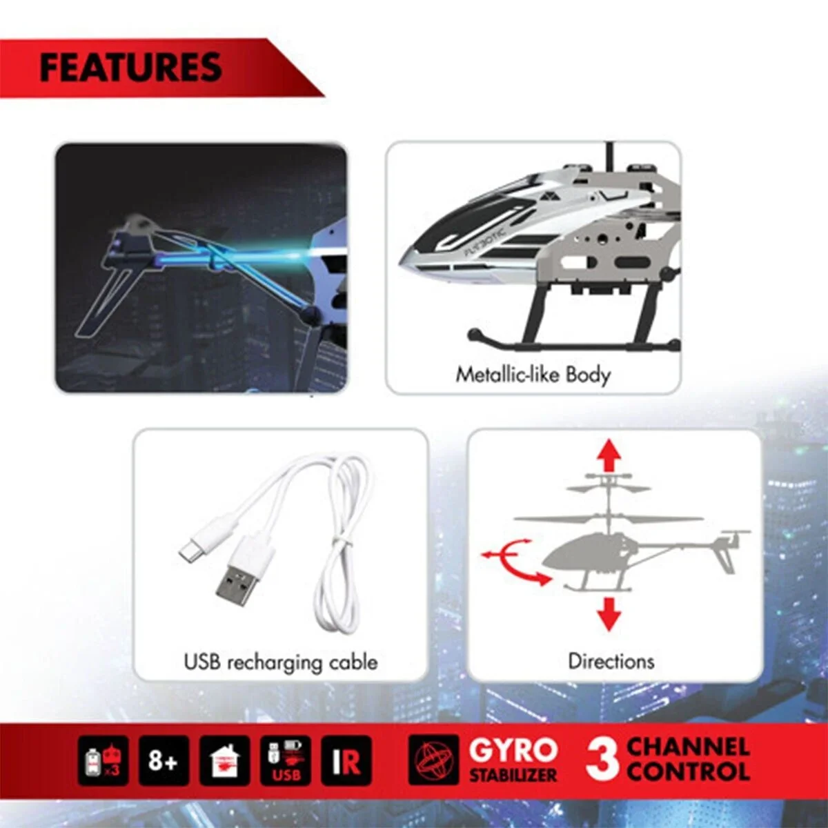 SIL 84568 Sky Aurora Led Light Helikopter görsel 3