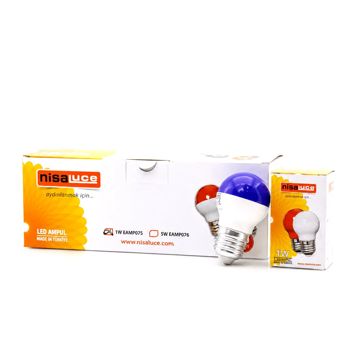 10 Adet 1W E27 Mavi Yuvarlak Gece Lambası Led Ampul EAMP-075 görsel 2