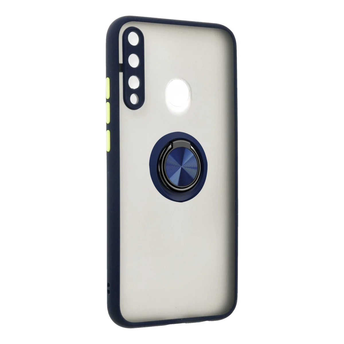Huawei P40 Lite E Montreal Yüzüklü Silikon Kapak - Lacivert