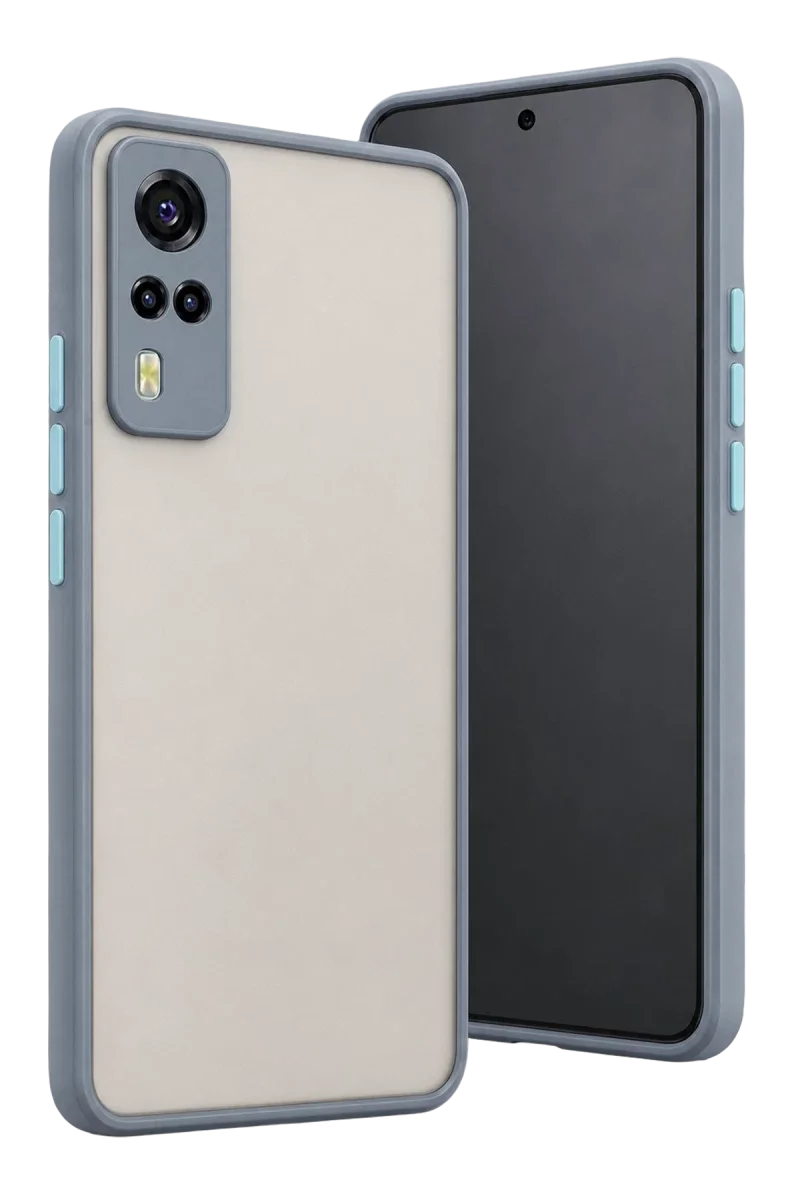 Vivo Y53S Kılıf Montreal Silikon Kapak - Gri
