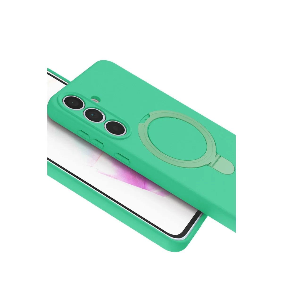 Samsung Galaxy S25 Fe Regal Magsafe Standlı Kapak - Yeşil görsel 4