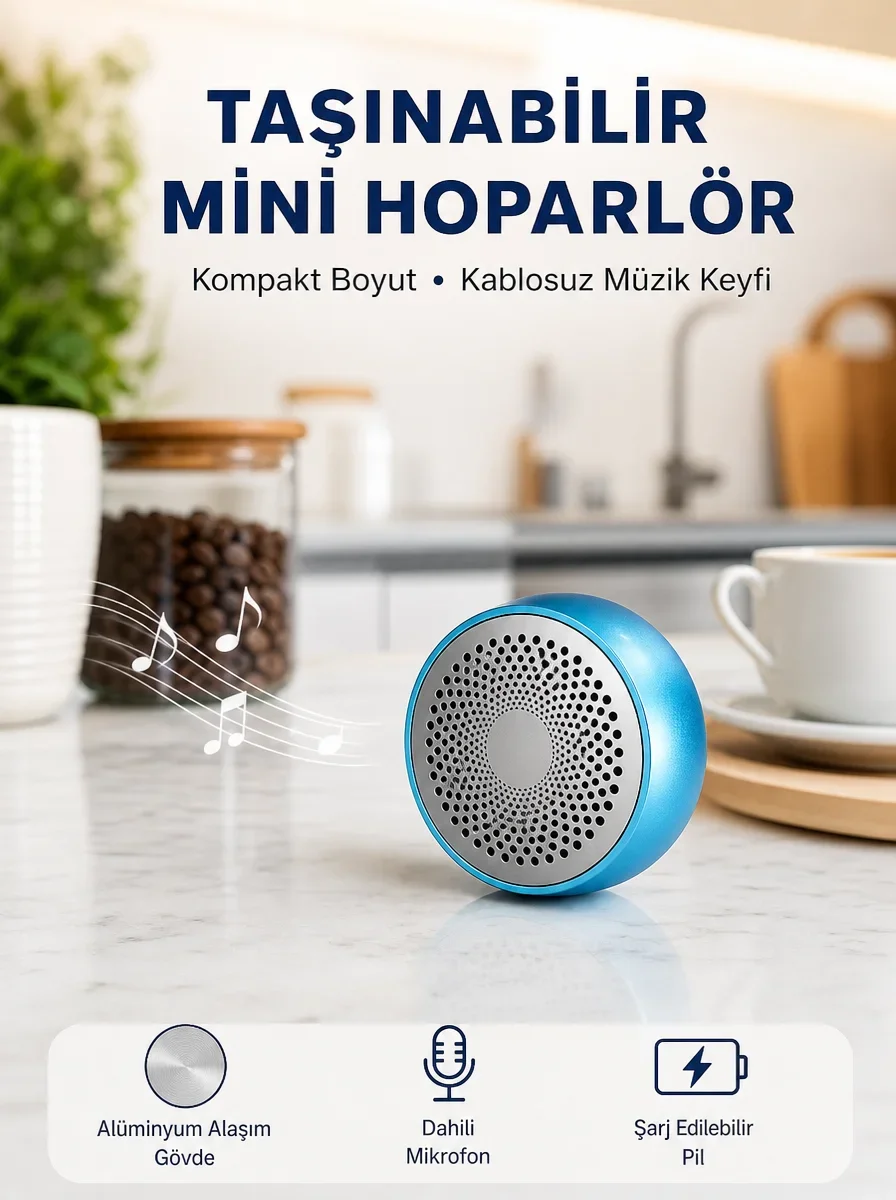 10W Güçlü Stereo Bluetooth Hoparlör – 360° Surround Ses Deneyi Yeni Nesil