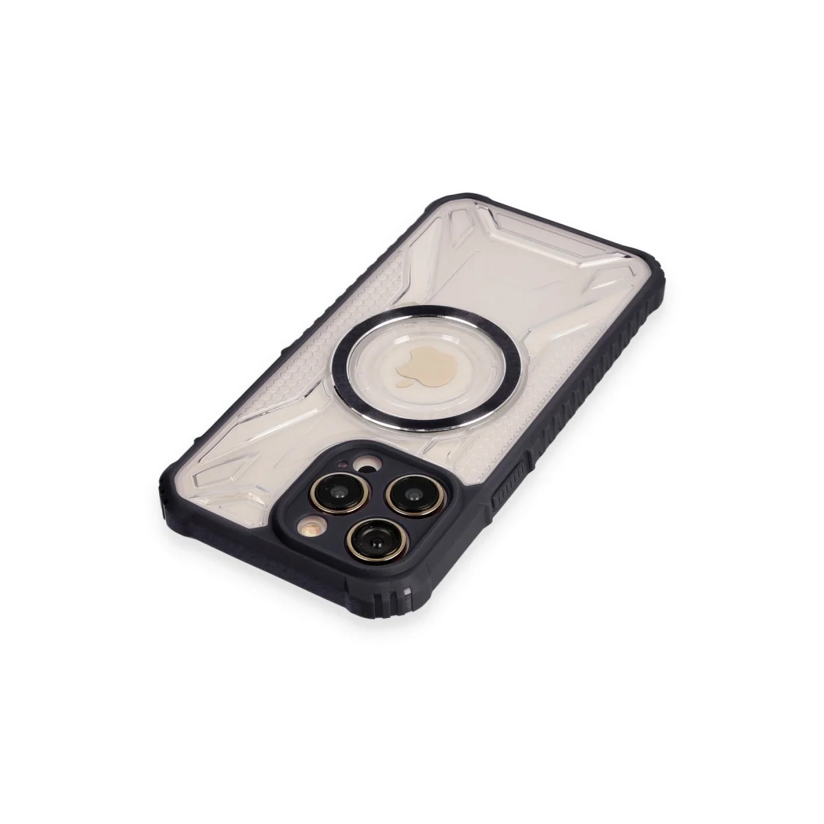 Apple İphone 12 Pro Kılıf Prag Magneticsafe Kapak - Siyah görsel 3