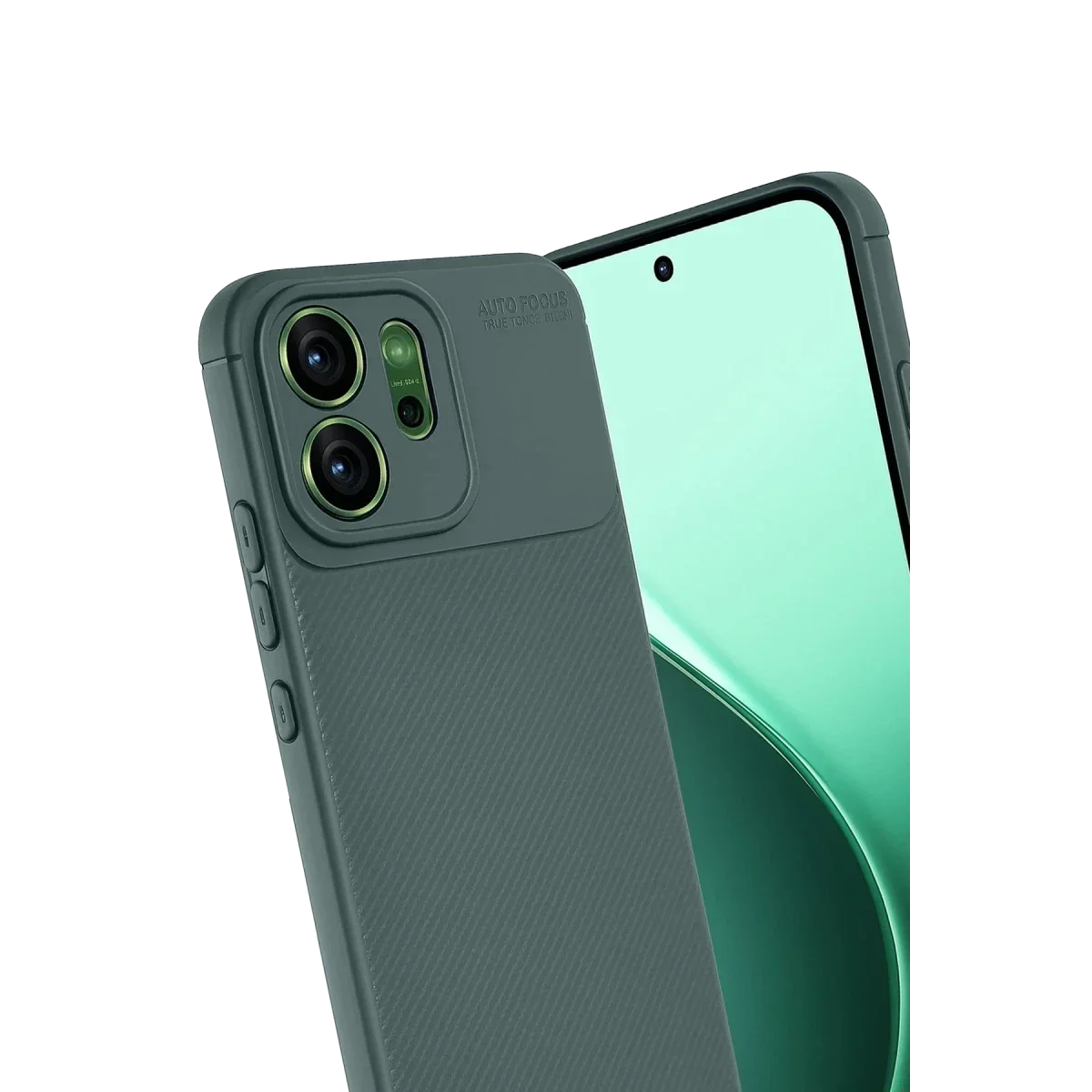 Oppo Reno 14 Auto Focus Karbon Kapak - Koyu Yeşil görsel 2