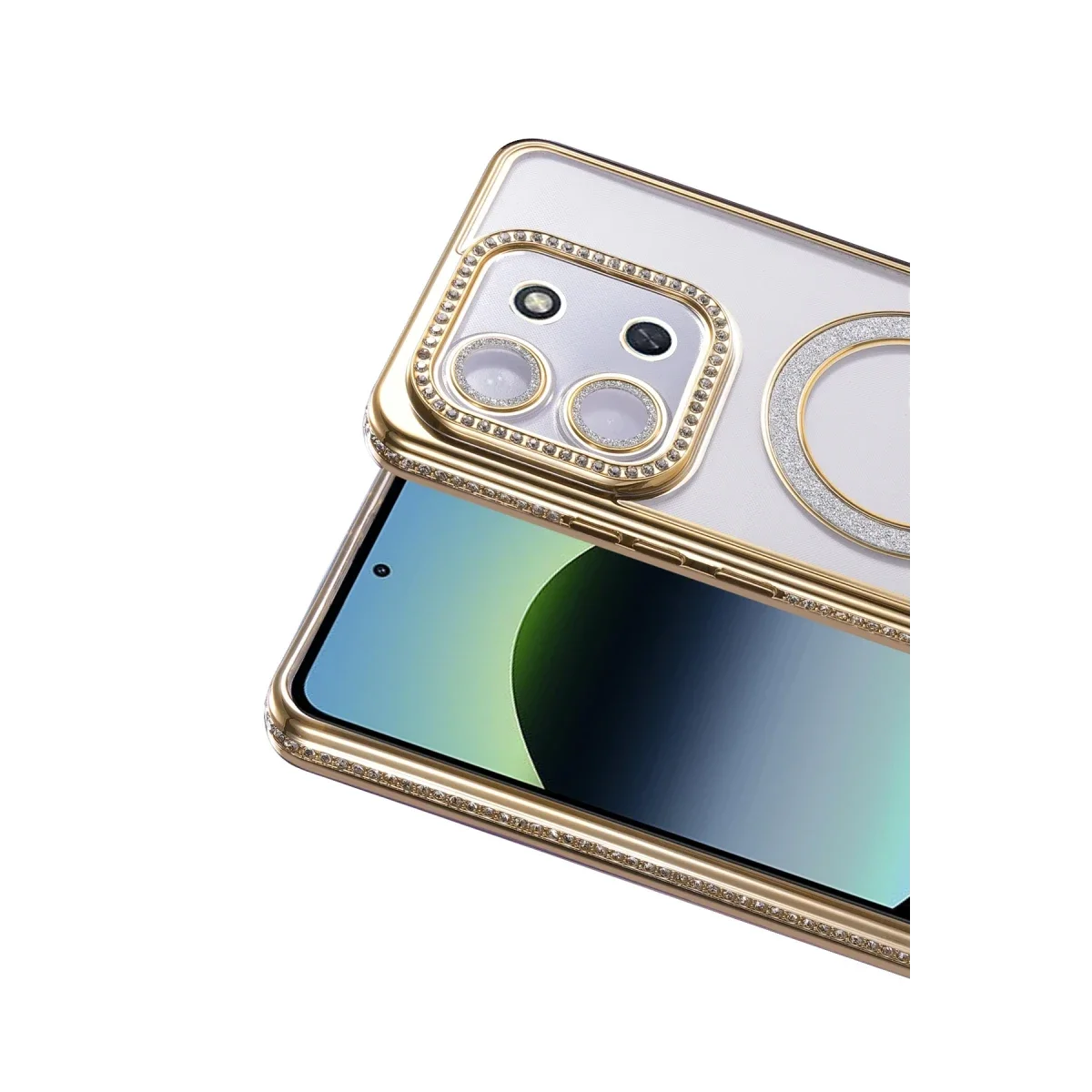 Xiaomi Redmi 15C 4G Joke Simli Magneticsafe Kılıf - Gold görsel 2