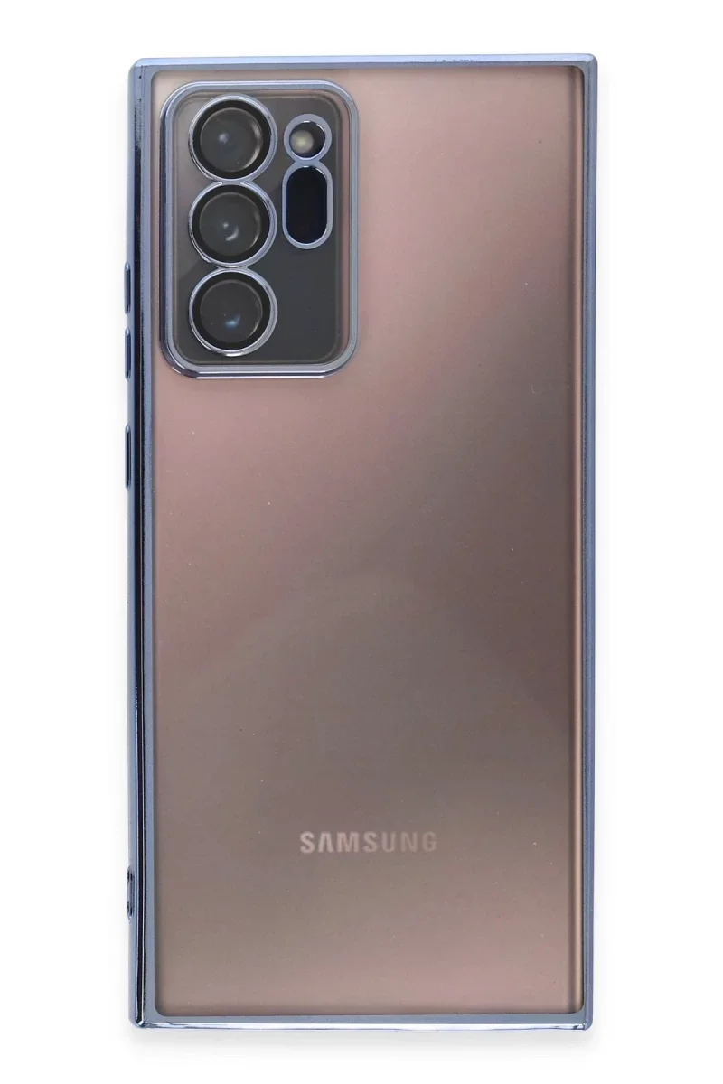 Samsung Galaxy Note 20 Ultra Kılıf Razer Lensli Silikon - Açık Mavi görsel 2