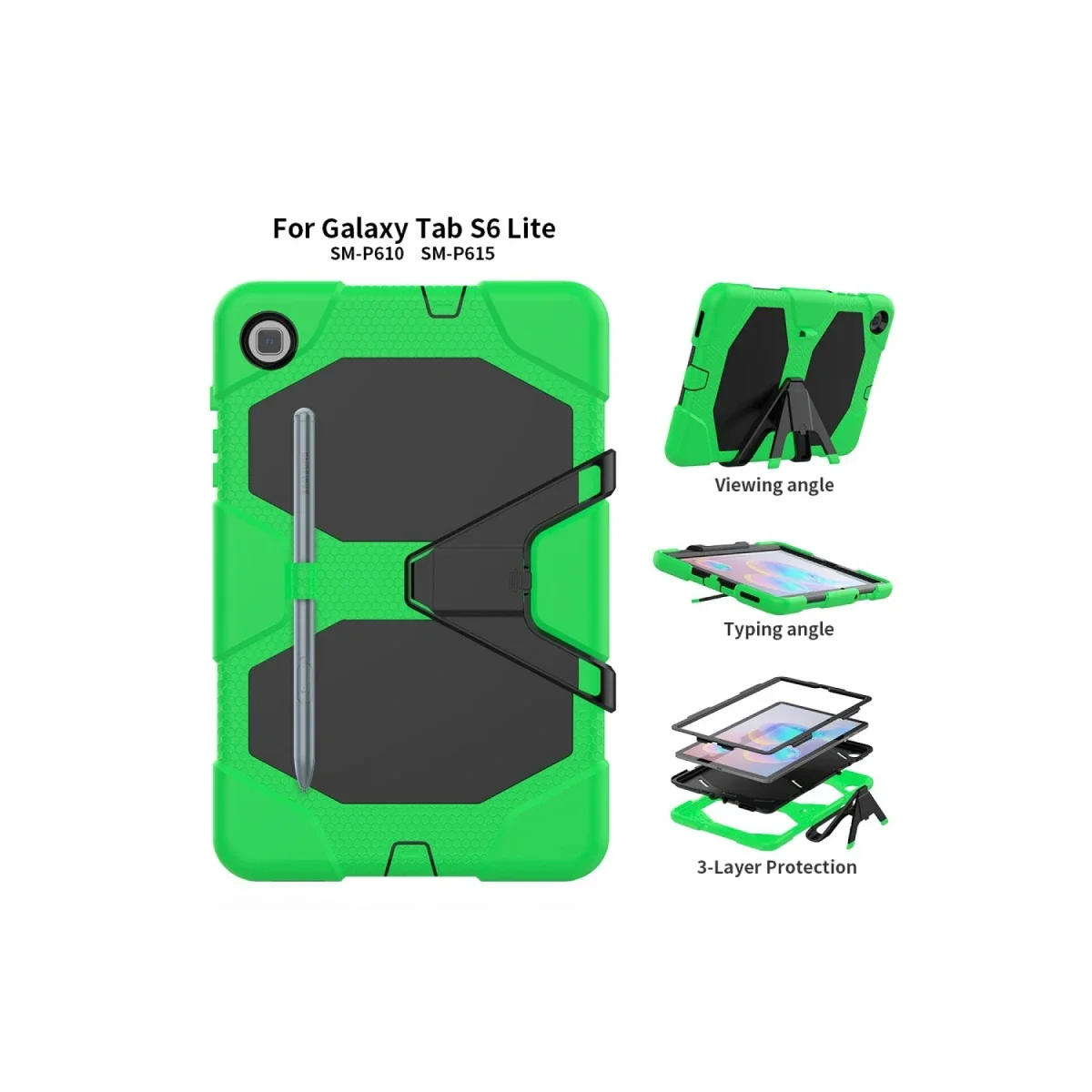 Samsung Galaxy T500 Tab A7 10.4 Kılıf Griffin Tablet Kapak - Yeşil görsel 4