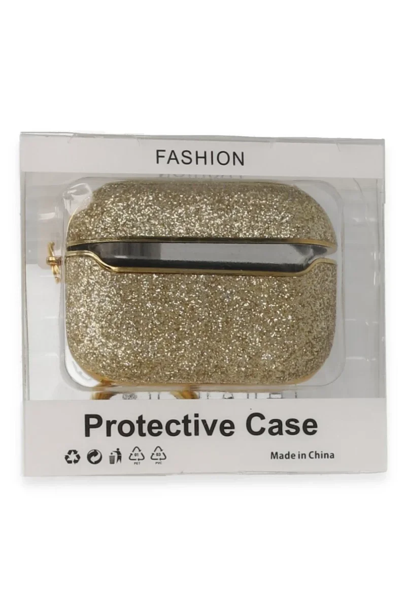 Apple Airpods Pro 2 (2.nesil) Spell Simli Kılıf - Gold