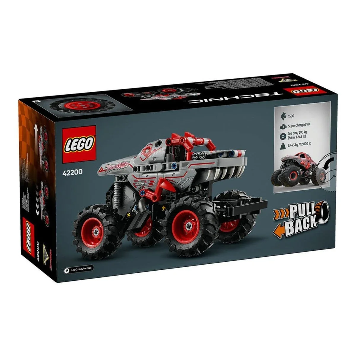 42200 Lego Technic Monster Jam ThunderROARus Çek-Bırak 232 parça +7 yaş görsel 6