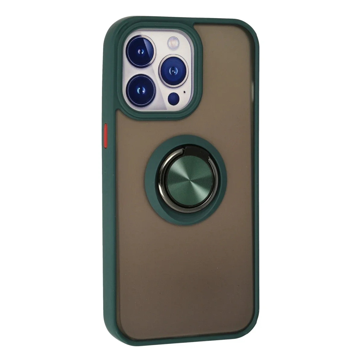 Apple iPhone 15 Pro Max Kılıf Montreal Yüzüklü Silikon Kapak - Yeşil görsel 3