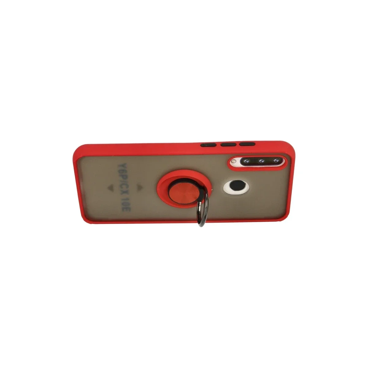 Huawei Y6P Kılıf Montreal Yüzüklü Silikon Kapak - Kırmızı görsel 3