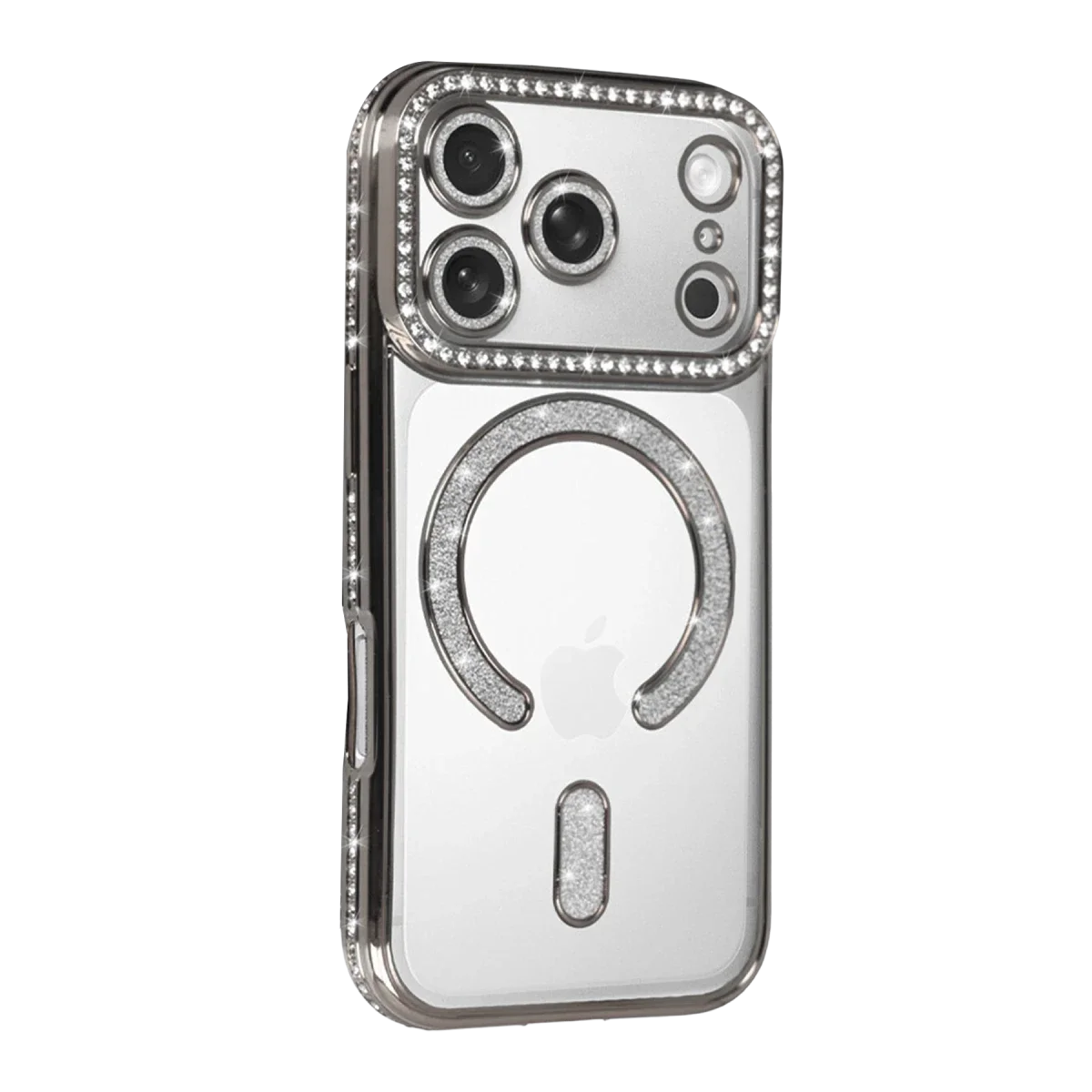 Apple iPhone 17 Pro Max Joke Simli Magneticsafe Kılıf - Gümüş görsel 2