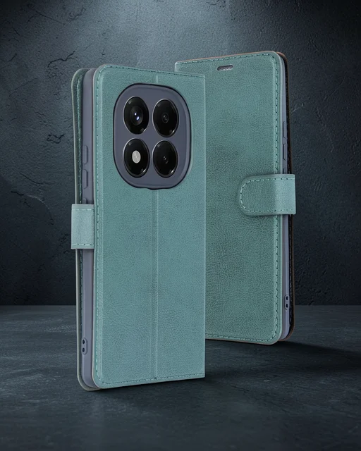 Xiaomi Redmi Note 14 Pro 5g Kılıf Trend S Plus Kapaklı Kılıf - Yeşil