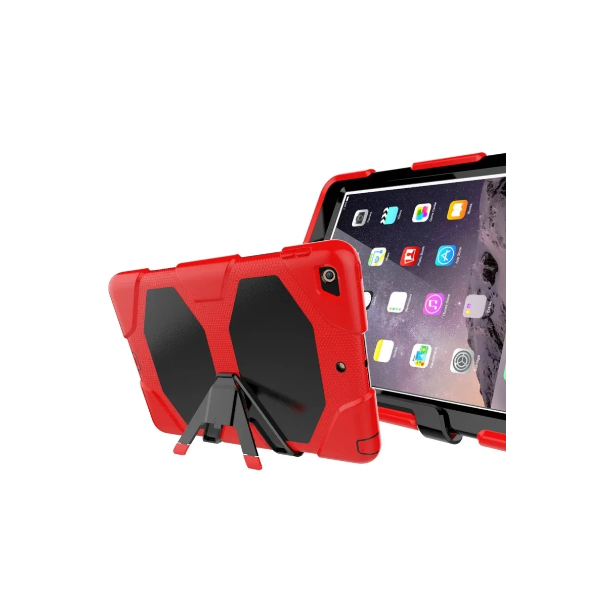 Apple iPad 5 Air 9.7 Kılıf Griffin Tablet Kapak - Kırmızı görsel 4