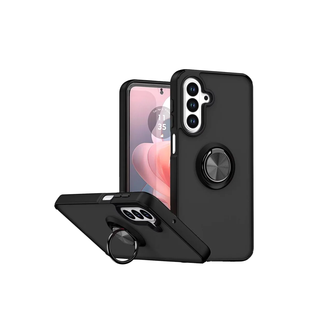 Samsung Galaxy A27 5G Montreal Yüzüklü Silikon Kapak - Siyah